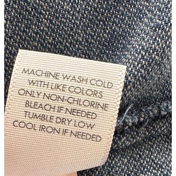 J. Jill Denim Small Petite Button Front Shirt Dress Long Sleeve Collar Cotton - Picture 5 of 8